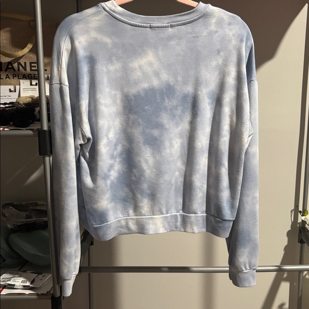 Beyond Yoga Day to Day Pullover in Blue Dream-Gray Cloud Dye - Picture 7 of 7